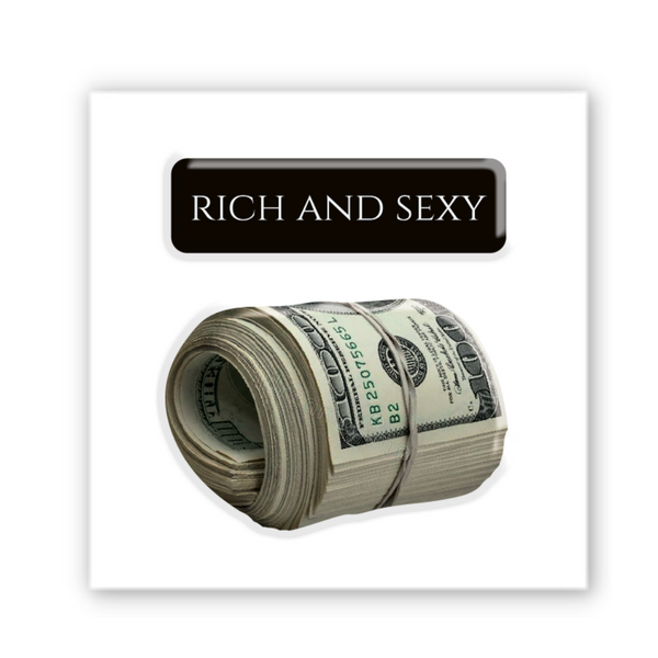 Объёмная наклейка 3D "Rich and sexy" SX-300 фото