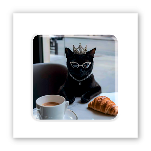 Объёмная наклейка 3D "Rich black cat" SX-297 фото
