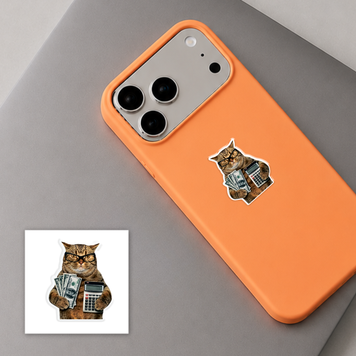 Обʼємний стікер "Business Cat" SX-382 фото