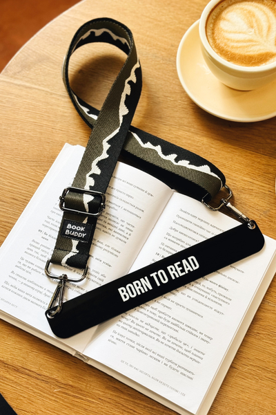 Закладка з ремінцем &laquo;Grey Skyline &mdash; Born to Read&raquo; BB-45 фото