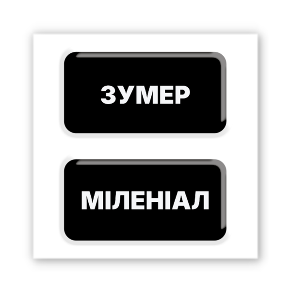 3D стікери "Зумер / міленіал" SX-412 фото