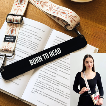 Закладка з ремінцем &laquo;Scandi Ornament &mdash; Born to Read&raquo; BB-53 фото
