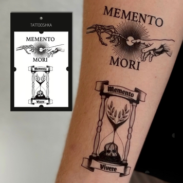 Водостойкая временная татуировка "Memento Mori" LB-6870 фото